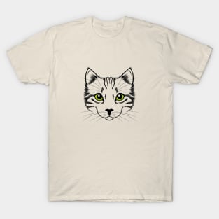 Green Eyed Cute Kitty T-Shirt